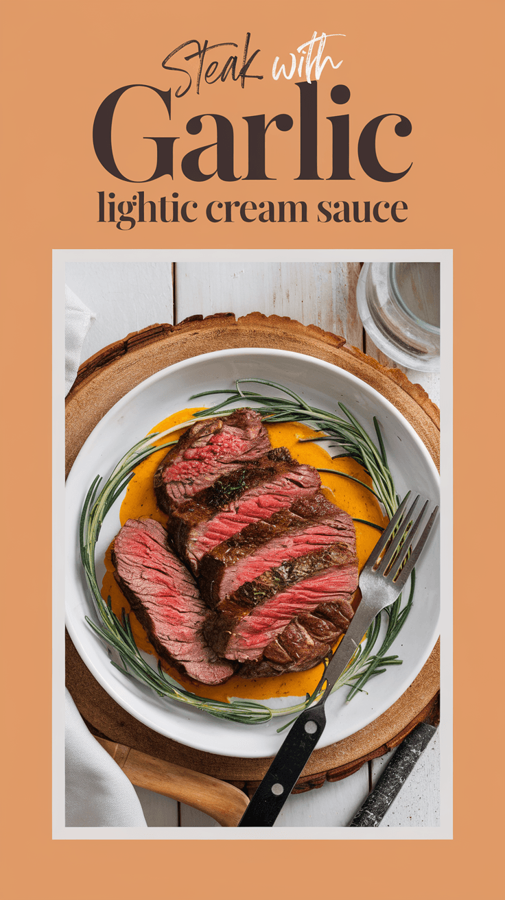 Steaks with Garlic Cream Sauce