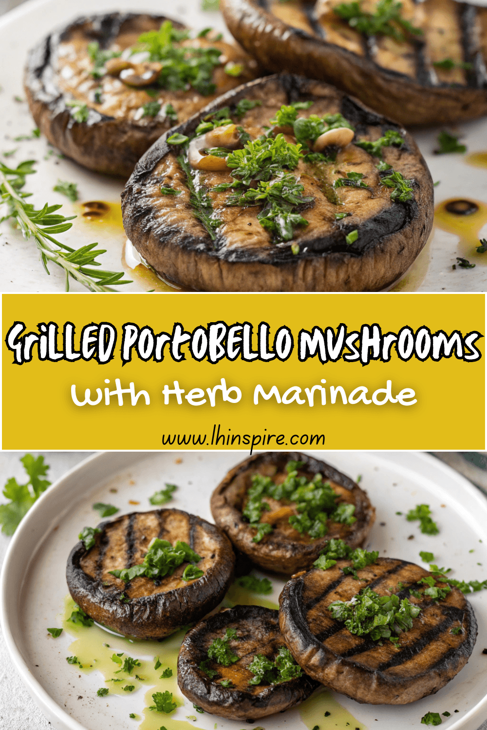 Grilled Portobello Mushrooms with Herb Marinade