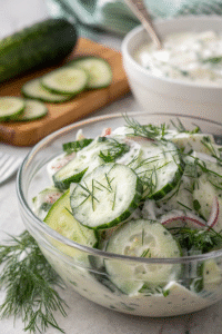 Creamy Dill Cucumber Salad