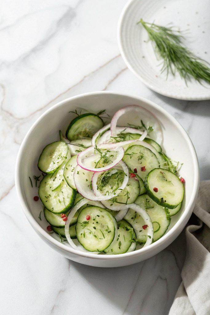Quick-Pickled Cucumber and Onion Salad
