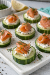 Cucumber Bites with Smoked Salmon