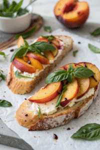 Nectarine & Basil Bruschetta
