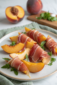 Prosciutto-Wrapped Peaches