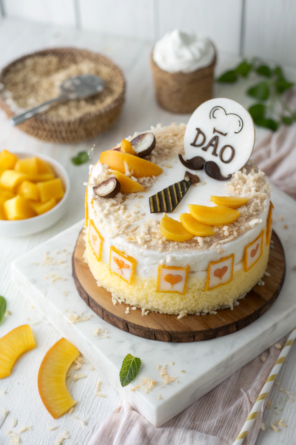 Mango Coconut Cake for Father’s Day