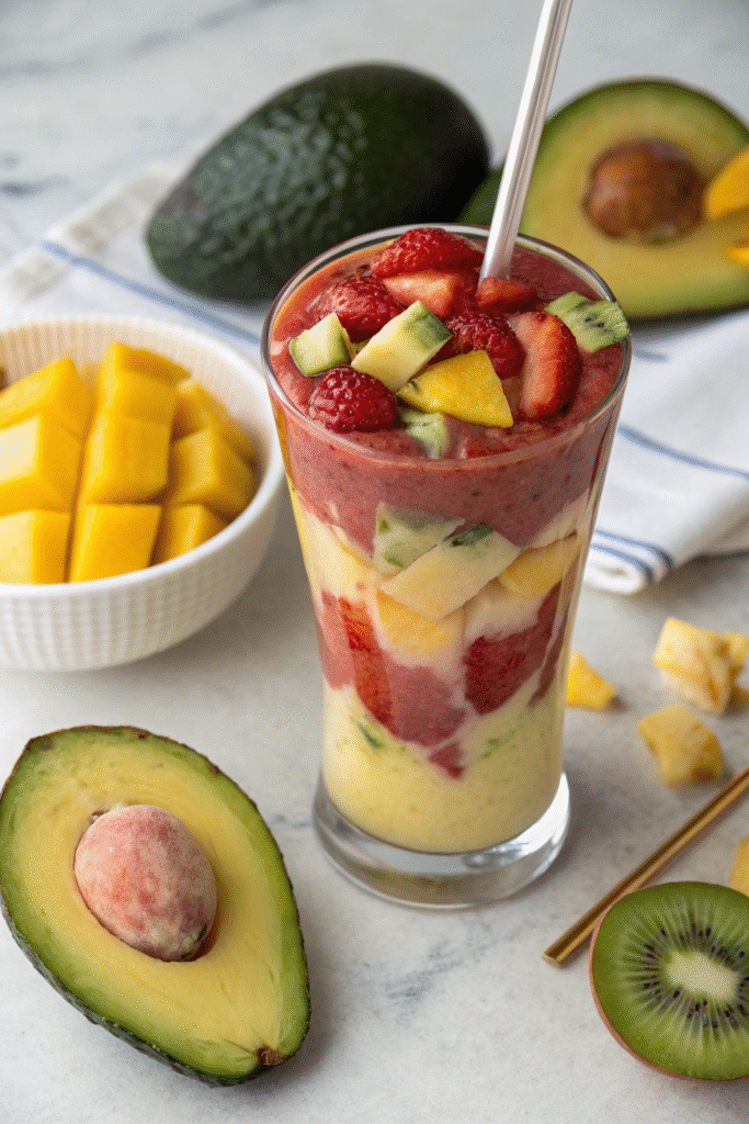 Fruit Smoothies with Hidden Avocado