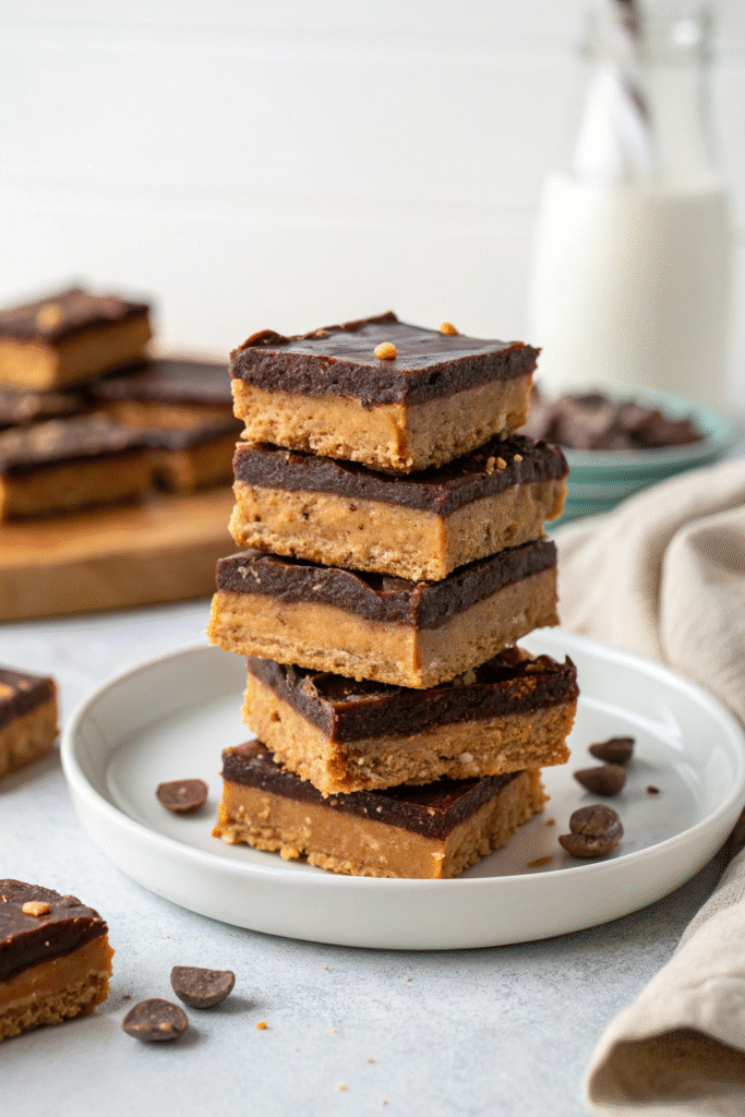 5-Ingredient Chocolate Peanut Butter Bars