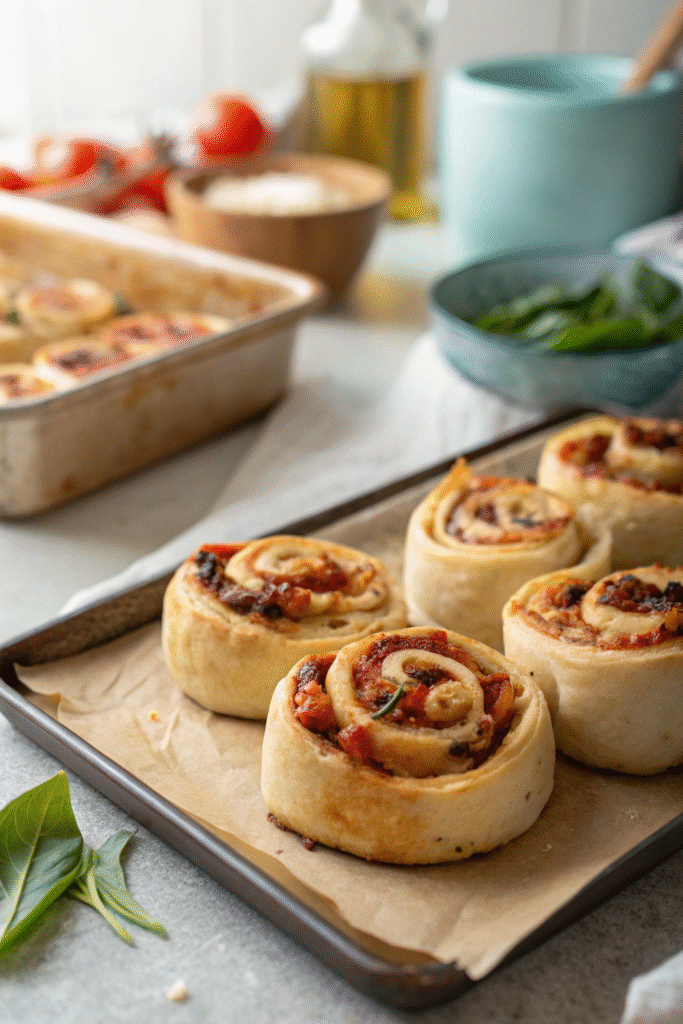 Hidden Veggie Pizza Scrolls
