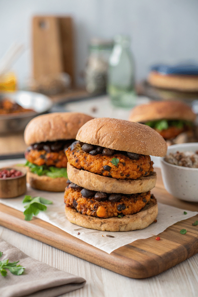 Sweet Potato Black Bean Burgers