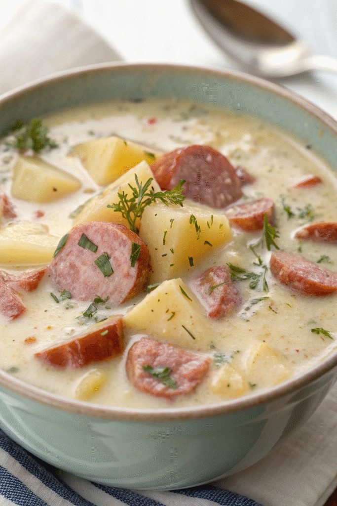 Creamy Kielbasa and Potato Soup