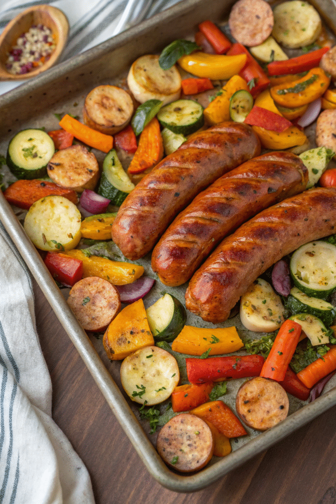 Sheet-Pan Smoked Sausage and Roasted Veggies