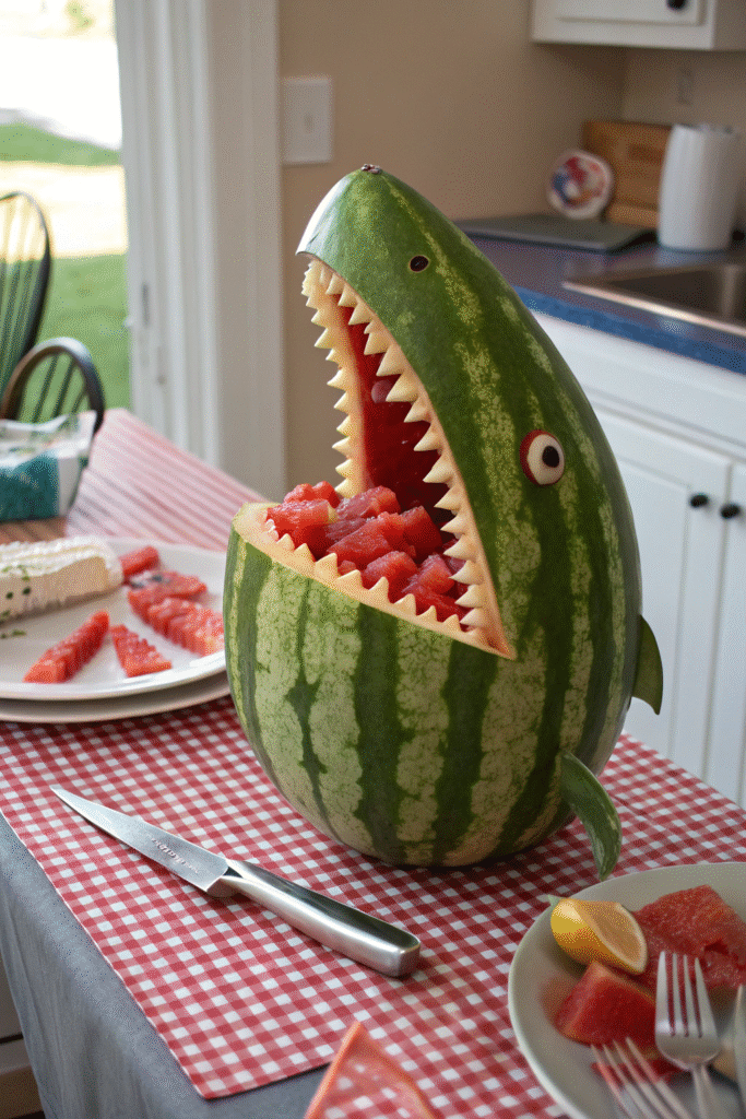Watermelon on shark form