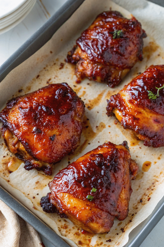 Maple Chipotle Glazed Chicken Thighs