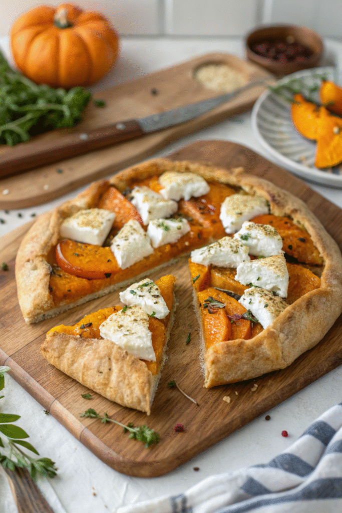 Savory Pumpkin & Goat Cheese Galette