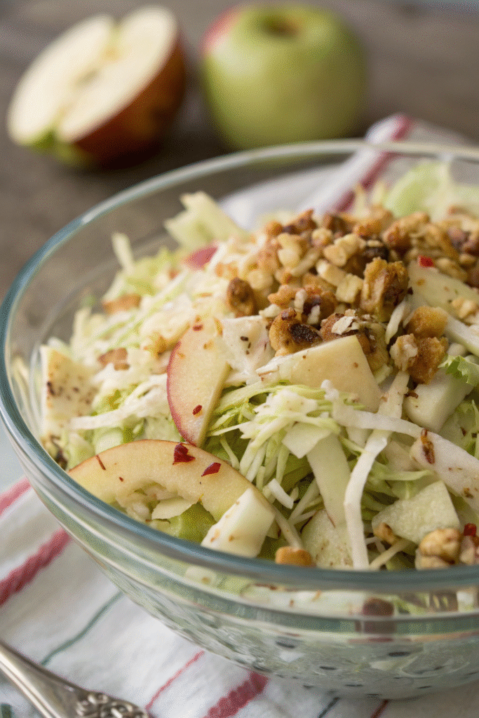 Cabbage and Apple Slaw with Toasted Caraway Dressing