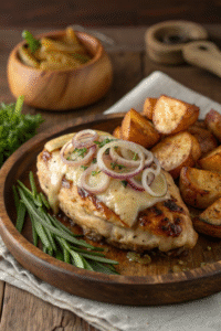 Caramelized Onion & Gruyere Stuffed Chicken