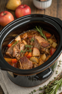Slow Cooker Cider-Braised Pork That Falls Apart When You Look at It