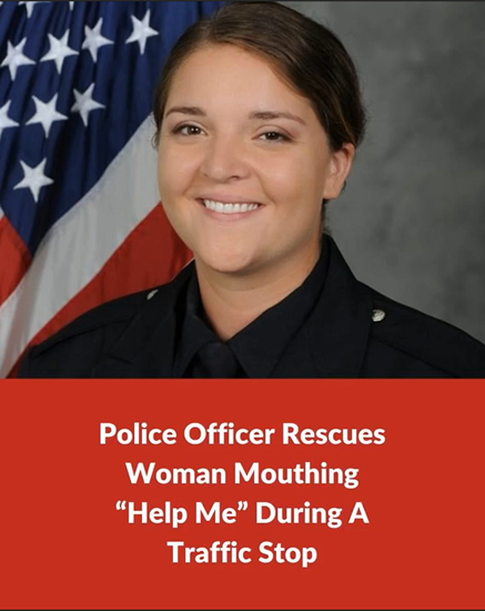 Woman Silently Signals for Help – Officer Acts Just in Time