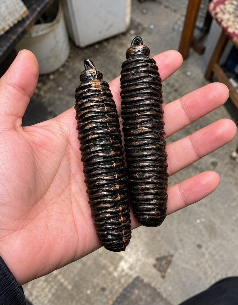 Heavy Pinecone-Shaped Metal Objects Found While Clearing Old Family Home