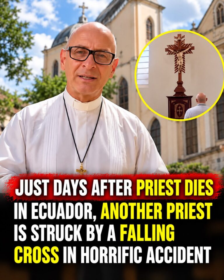 Days after priest dies in Ecuador, another priest is struck by a falling cross but miraculously survives