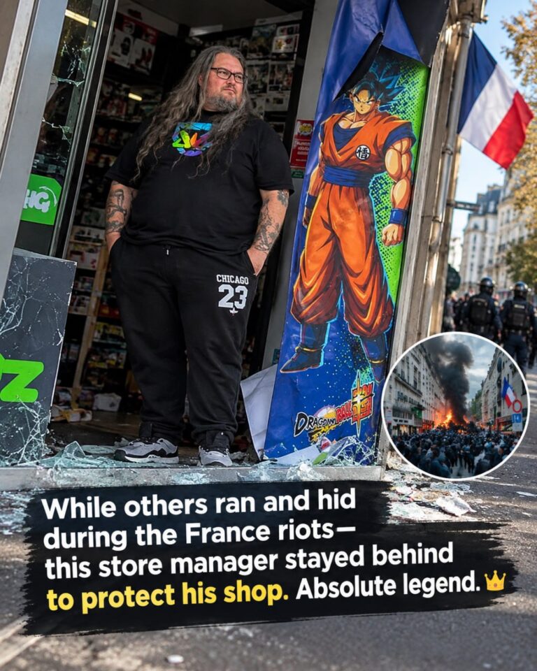 Man in France goes viral for defending his store amid riots